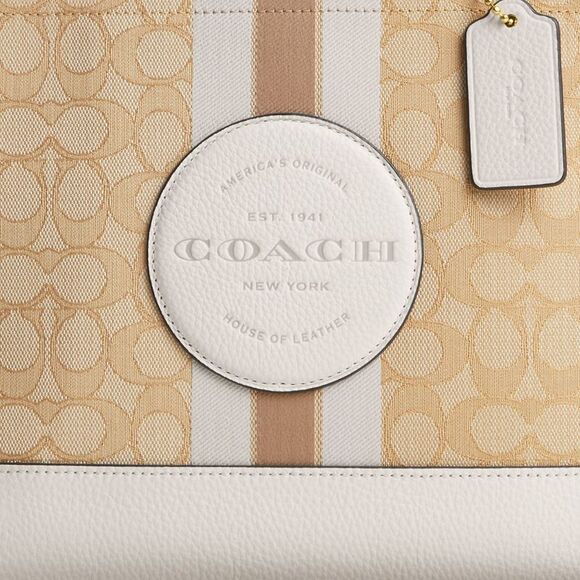 Dempsey Carryall Bag In Signature Jacquard With Stripe And Coach Patch - Picture 4 of 7